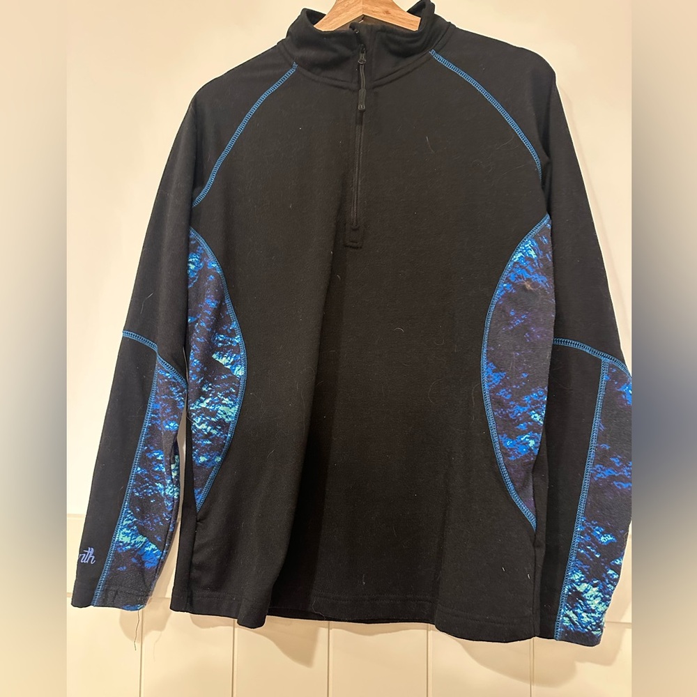 Women's Black and‎ Blue Sweatshirt by Huntworth